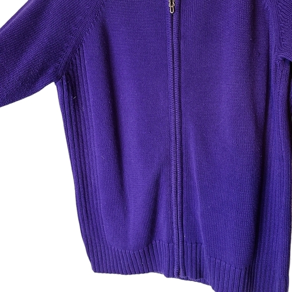 Northern Reflections blue zip up knitted sweater - Picture 3 of 14
